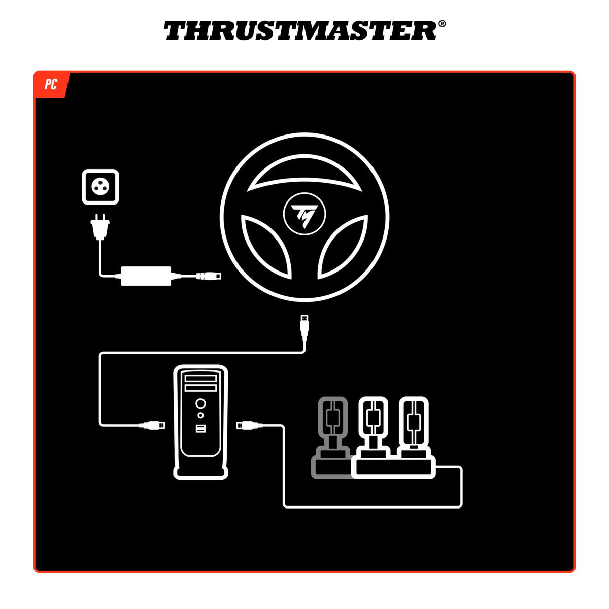 THRUSTMASTER T818 DIRECT DRIVE WHEEL BASE BLACK EDITION PC