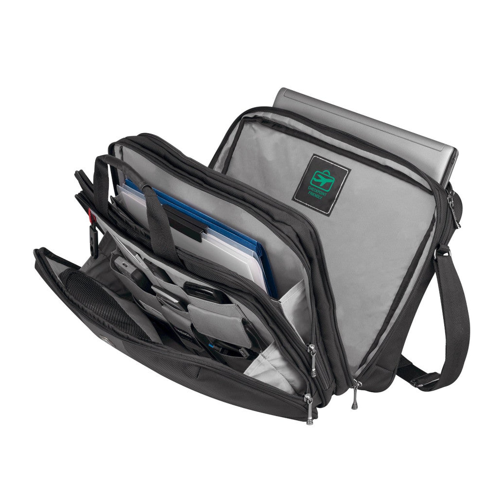 Torba za notesnik 43,9 cm (17,3″) Wenger Legacy Triple Gusset črno/siva (600655)