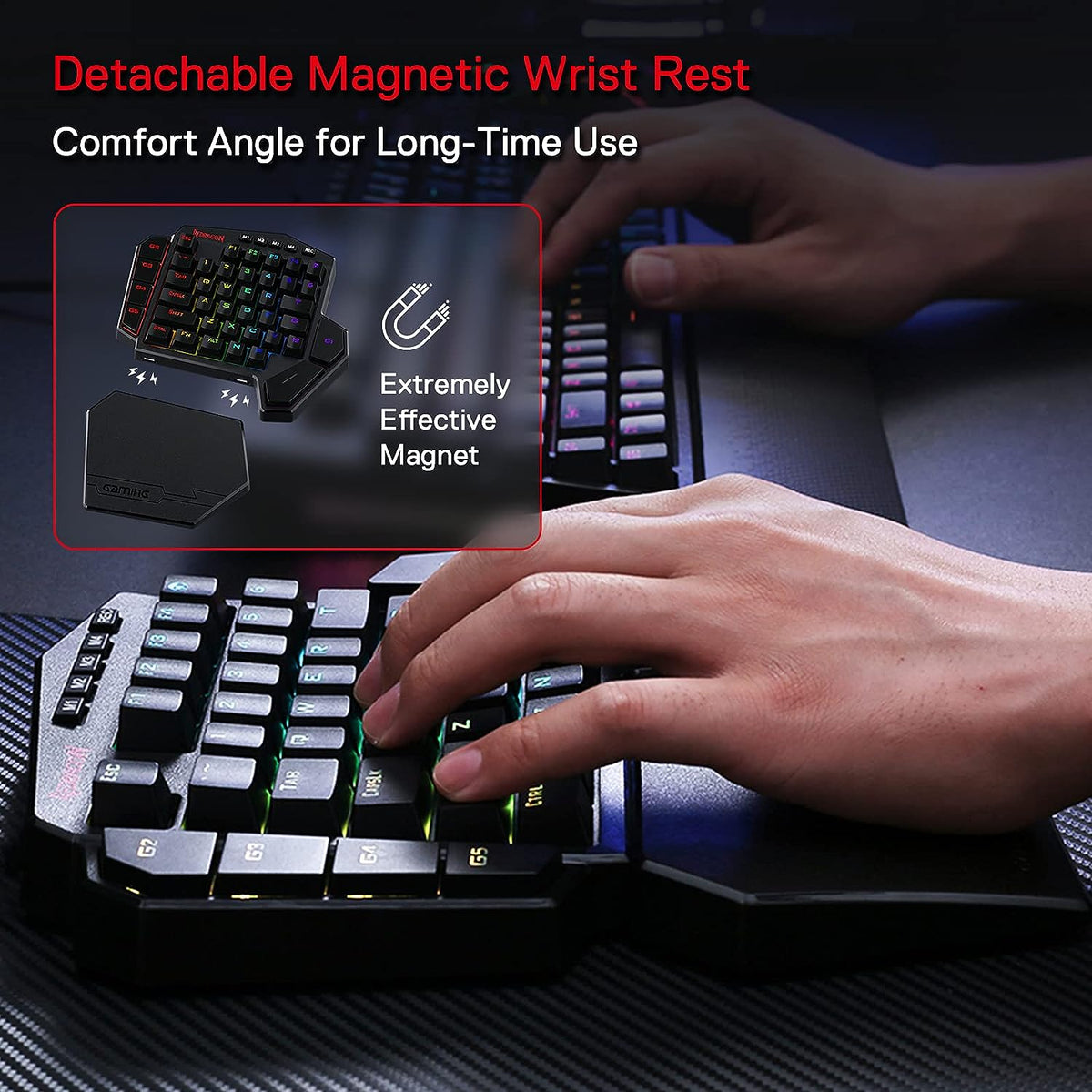 REDRAGON DITI ELITE K585RGB-KS BREZŽIČNA MEHANSKA TIPKOVNICA - RJAVA STIKALA