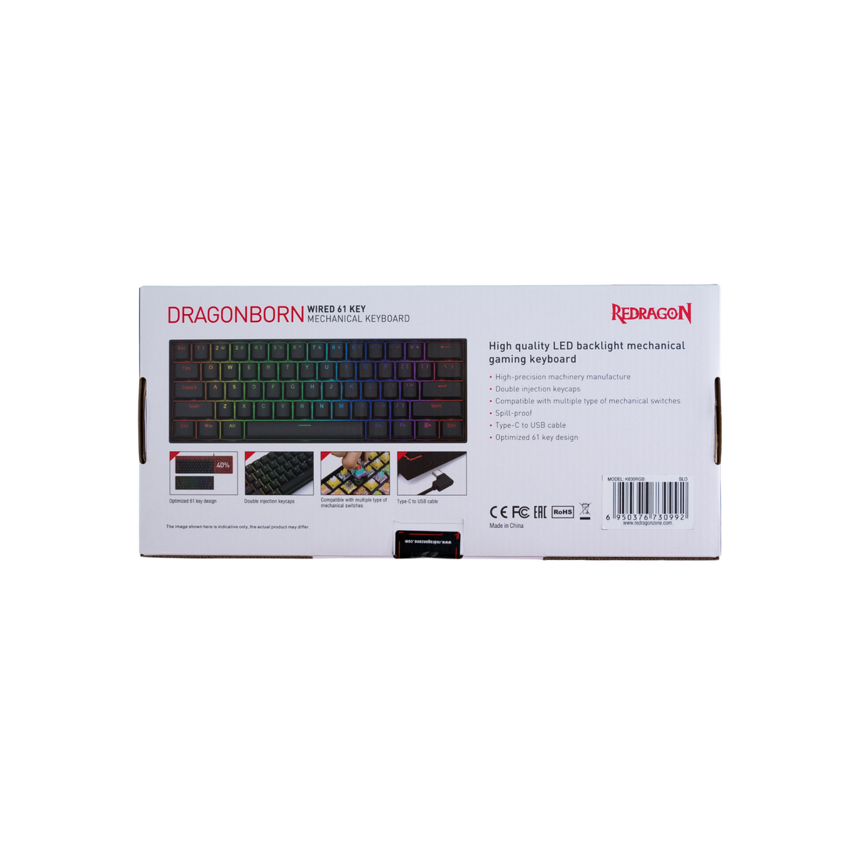 REDRAGON DRAGONBORN K630 RGB MEHANSKA TIPKOVNICA SLO/CRO