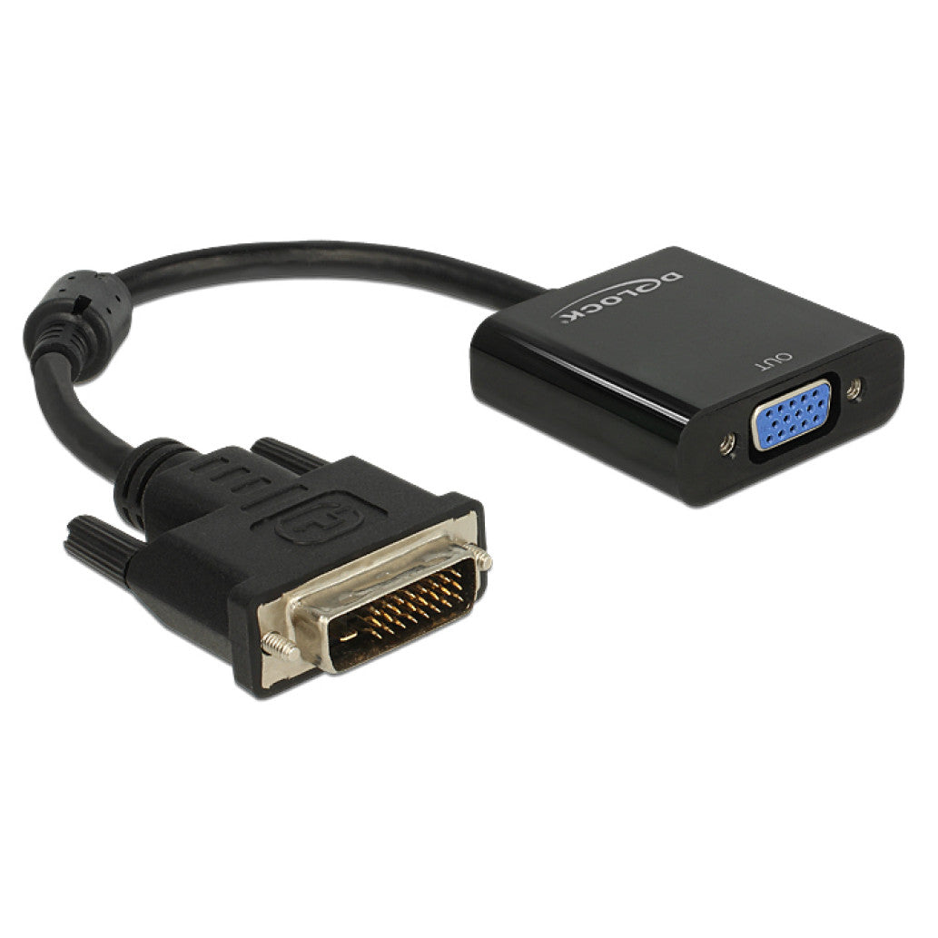 Adapter DVI (m) => VGA (ž) 24+1 pin Delock aktivni (65658)