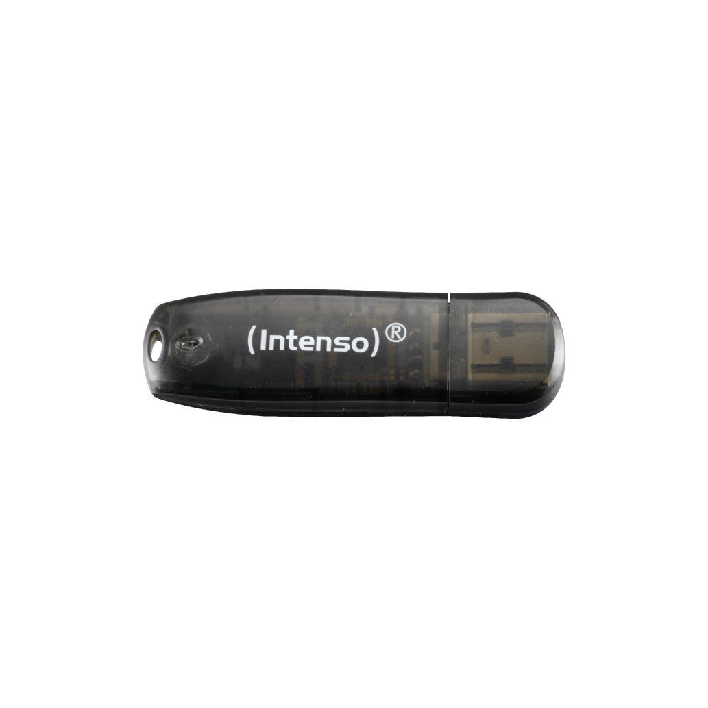 Spominski ključek 16GB USB 2.0 Intenso Rainbow Line 28MB/s 6,5MB/s - plastičen/s pokrovčkom/črn (3502470)