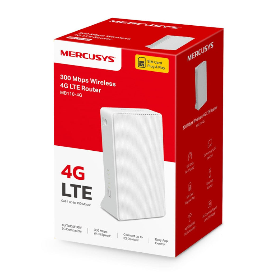 Usmerjevalnik brezžični MERCUSYS MB110-4G N300 (MB110-4G)