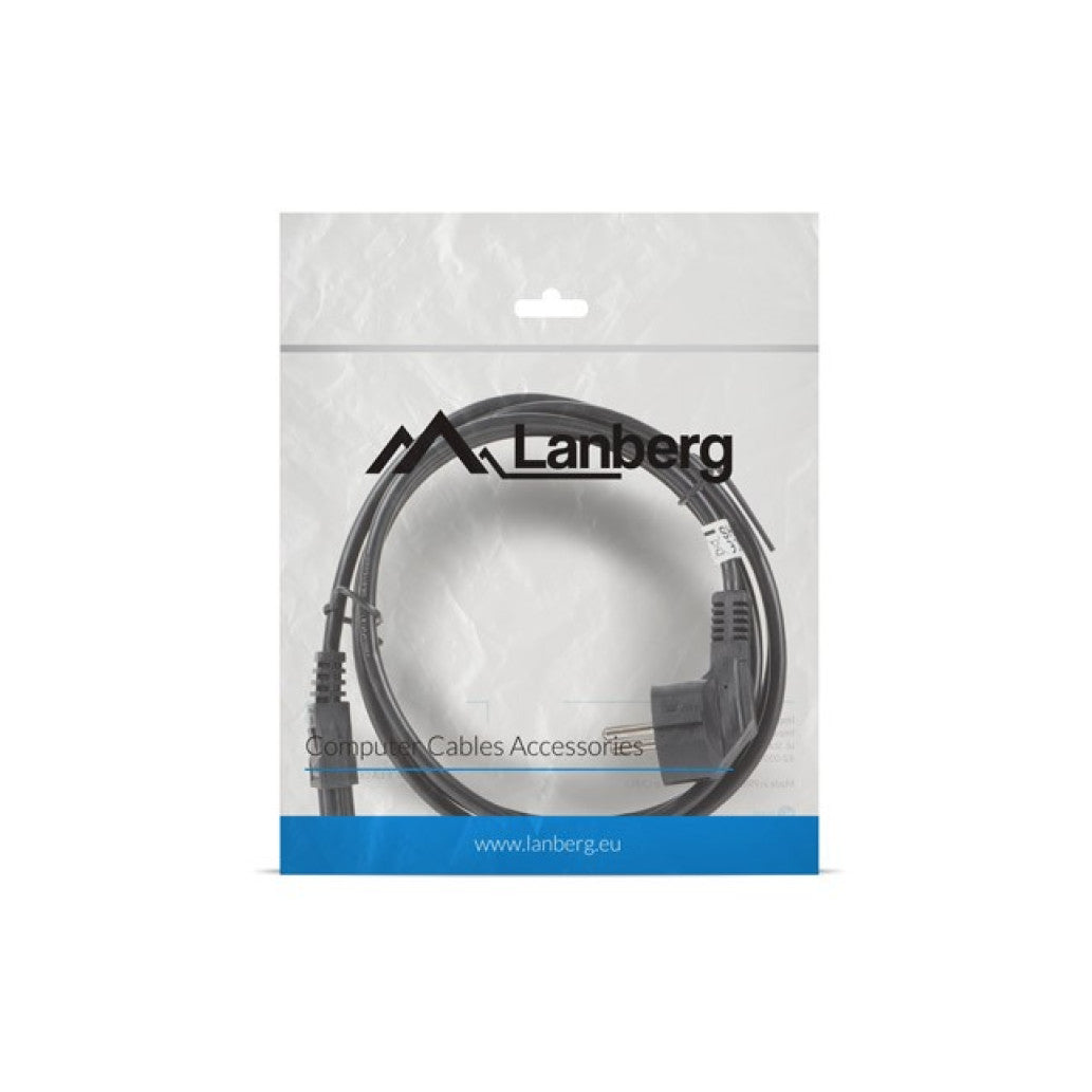 Kabel napajalni CEE 7/7 IEC 320 C5 1,80m črn Lanberg (CA-C5CA-11CC-0018-BK)