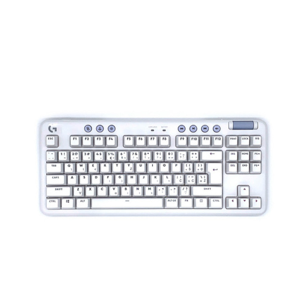 Gaming Tipkovnica Bluetooth + USB Logitech G715 TKL US international | SLO gravura bela RGB (920-010465)
