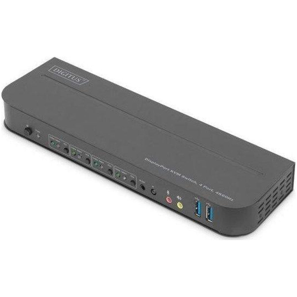 KVM stikalo Digitus 4-Port, 4K60Hz, 4 x DP in, 1 x DP/HDMI out (DS-12890)