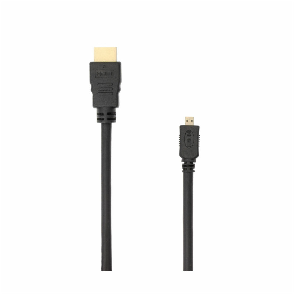Kabel HDMI(m)=>HDMImicro(m) v1.4 2,00m 4K/30Hz pozlačeni kontakti črn SBOX (HDMI-MICRO)