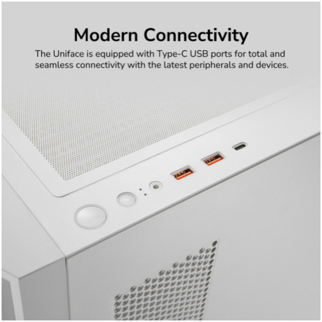 Ohišje Cougar Uniface mesh MidiATX - bela ARGB