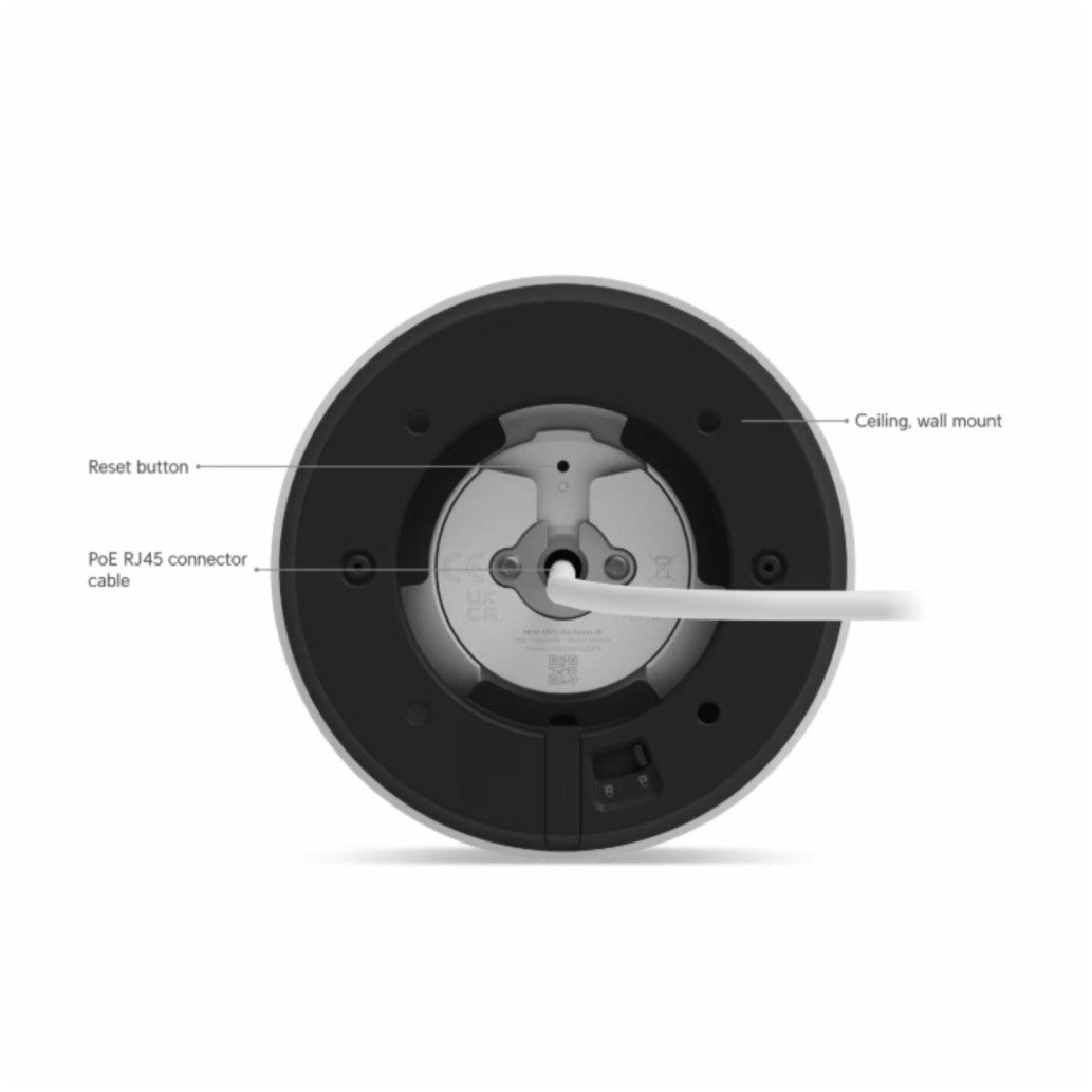 Zunanja nadzorna kamera Ubiquiti UniFi 8 MP RJ45 PoE 109,9° 56,7 °134,1° montažna nočni pogled (UVC-G6-Turret-W)