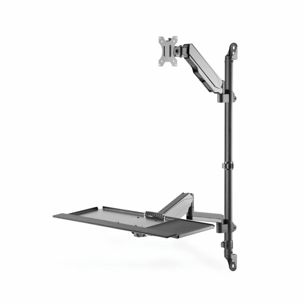 Nosilec za LCD monitor do 81cm (32") do 8kg s polico za tipkovnico in miško do 1kg črn DA-90372