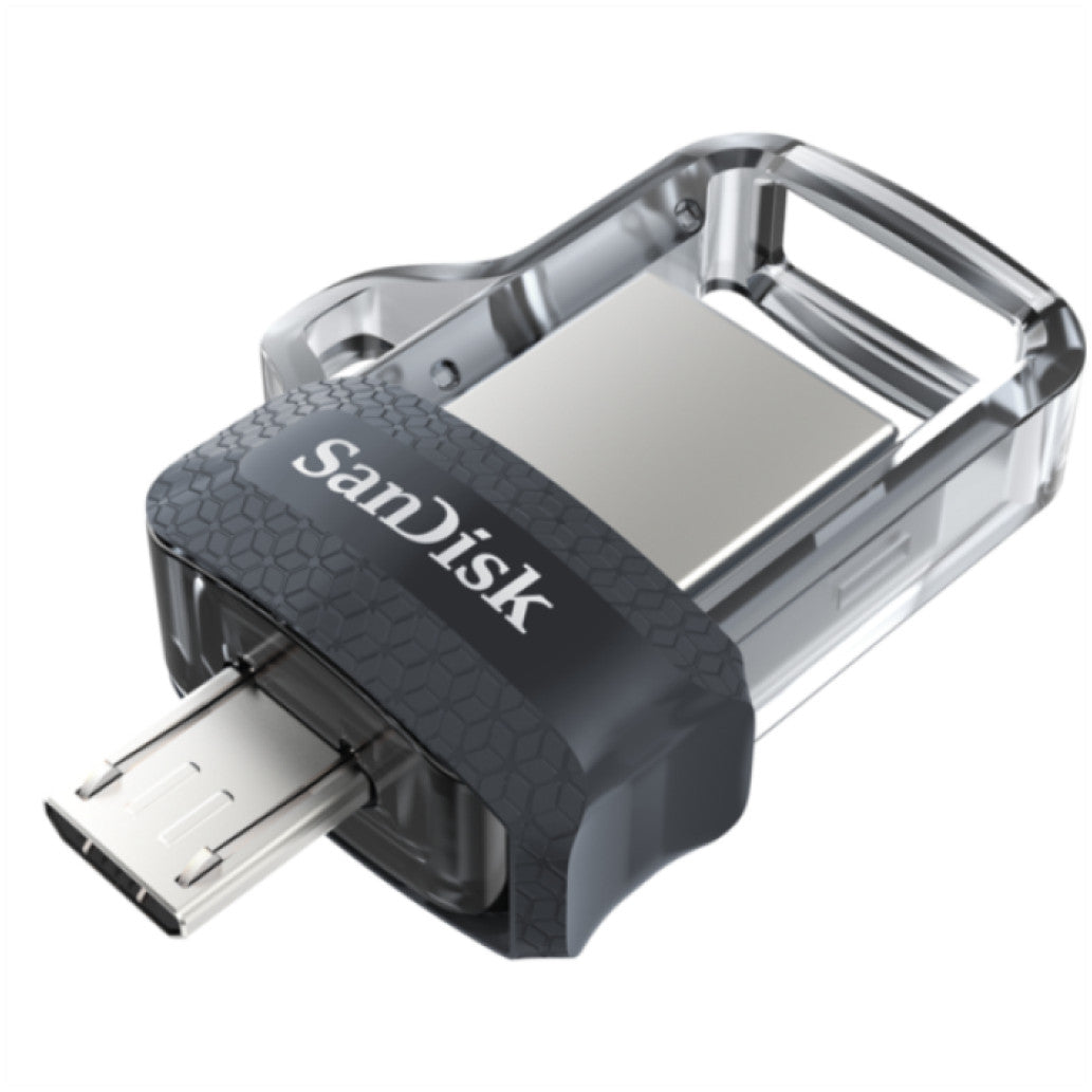 Spominski ključek 128GB USB3.0/USB-C Sandisk Ultra Dual 130MB/s kovinski-plastičen micro siv On-The-Go (SDDD3-128G-G46)