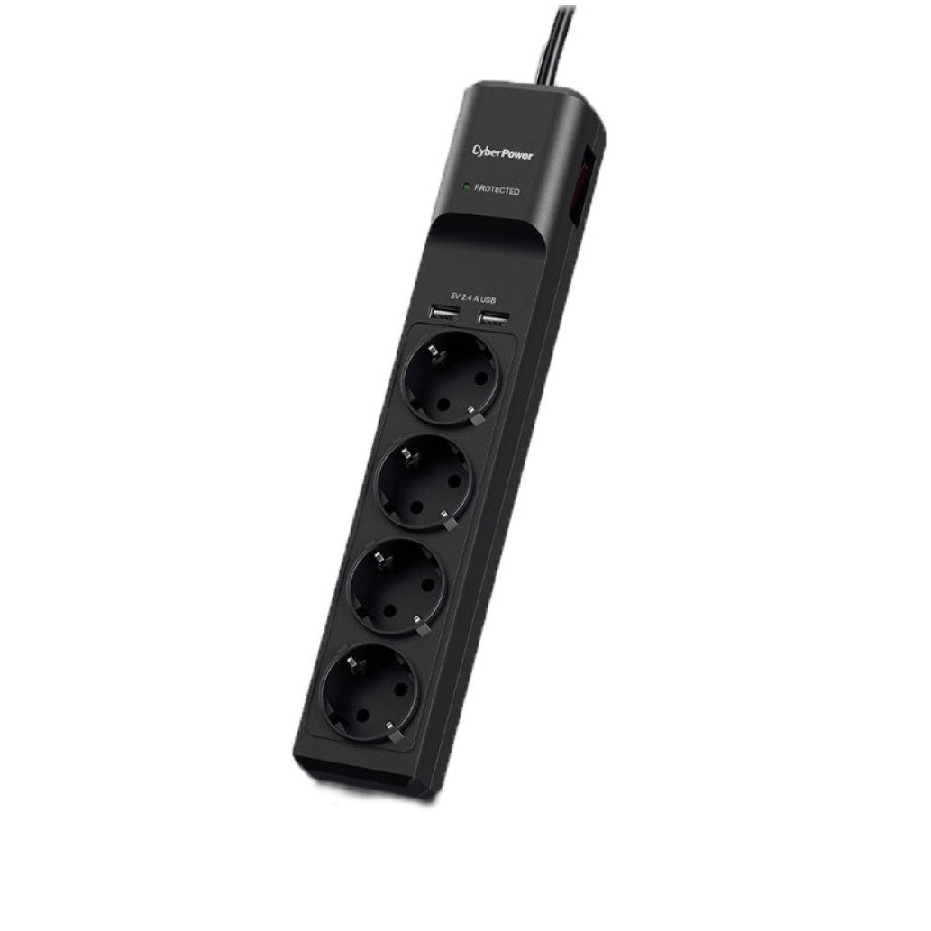 Prenapetnostna zaščita CyberPower 1,80m SurgeProtector P0420SUD0-DE 4x vtičnica 2x USB