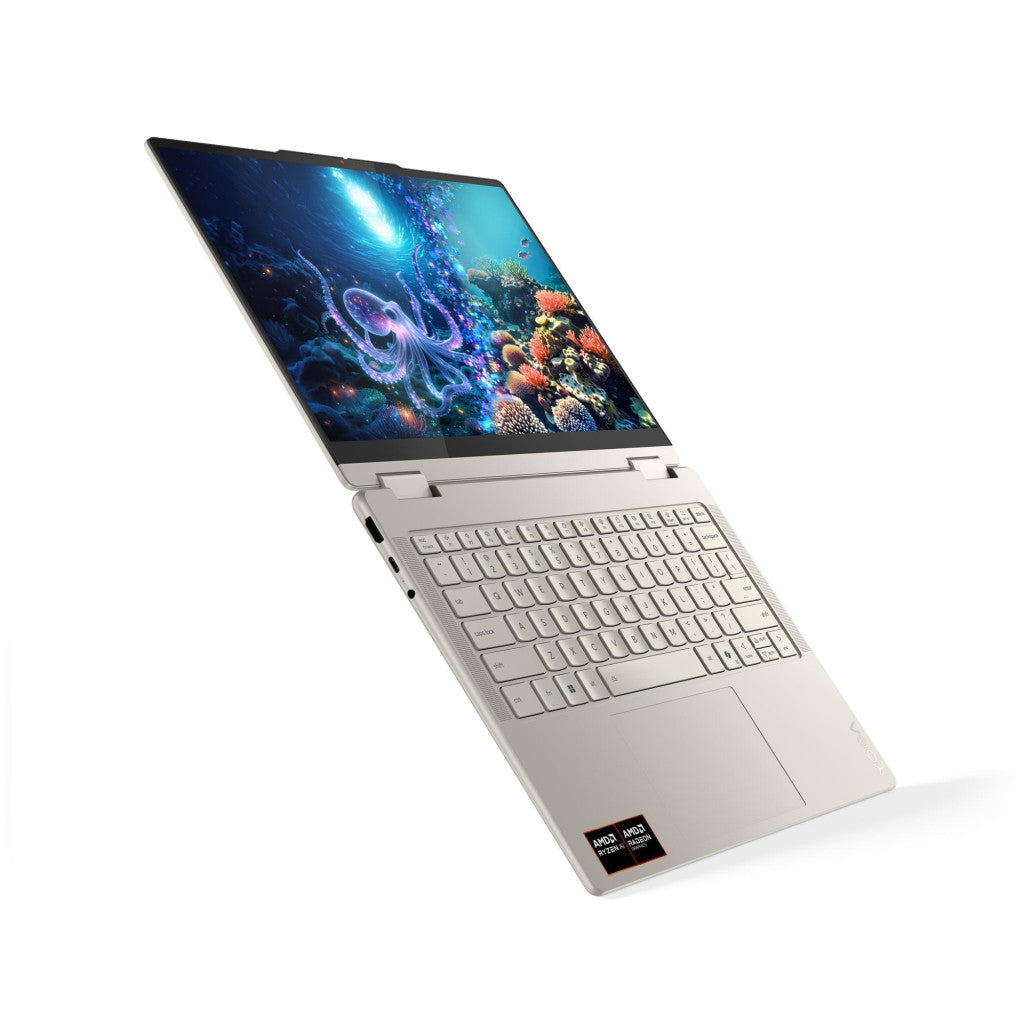 Prenosnik Lenovo 35,5 cm (14,0") Yoga 7 2-in-1 1920x1200 OLED na dotik 400nit Ryzen AI 5 340/16GB/SSD1TB/BL/AI Chip: 50 TOPs/ALU/AMD Radeon 840M/Win11Home (83JR0021SC)