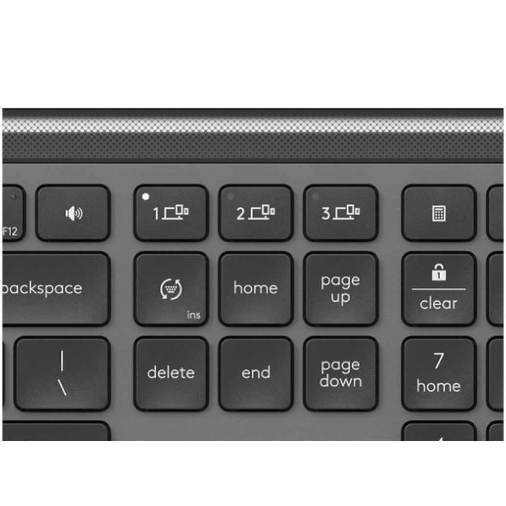 Tipkovnica brezžična + Bluetooth Logitech Signature Slim K950 US international | SLO gravura grafitna (920-012465)