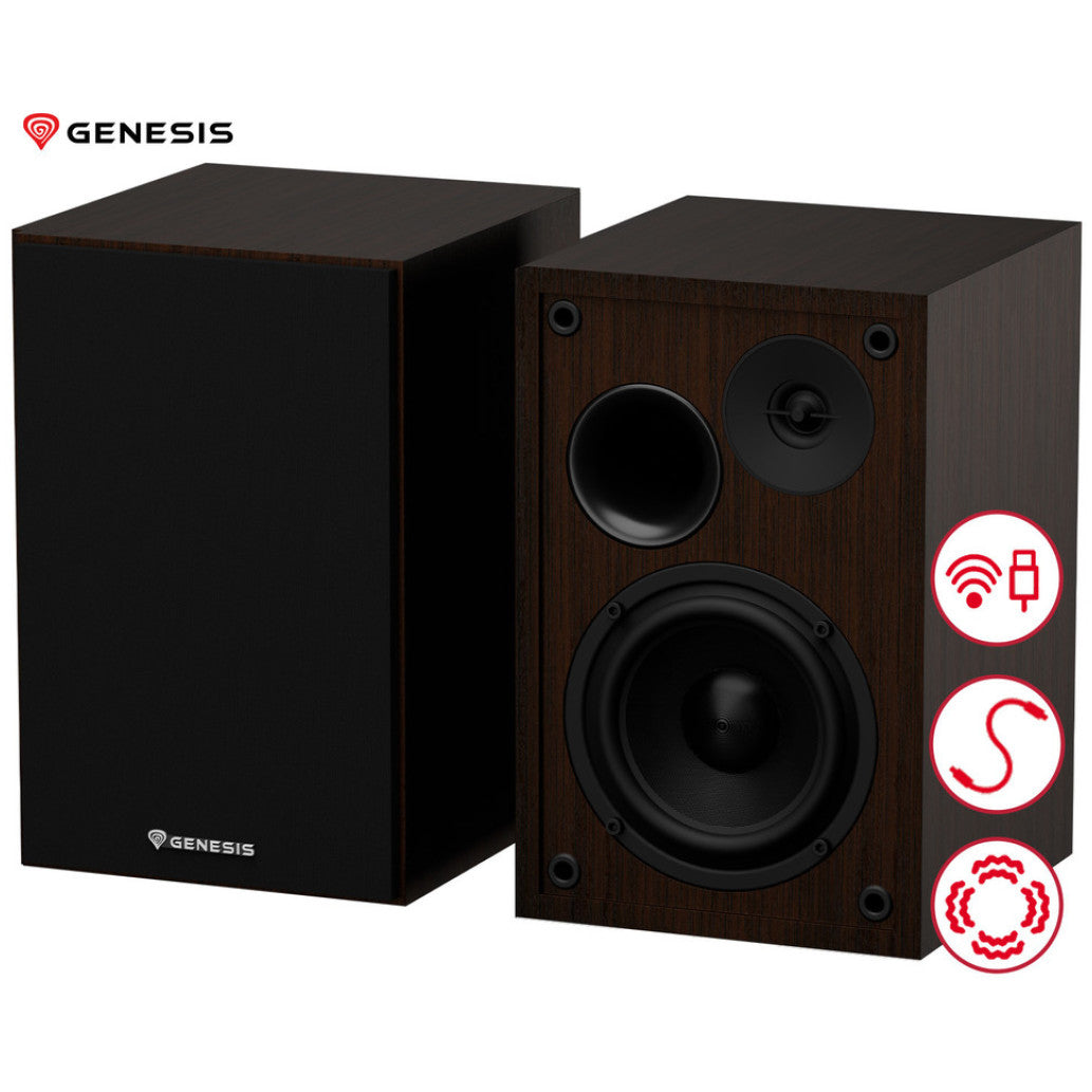 Zvočniki Genesis Arsen 302BT 20W 2.0 (rjava) Bluetooth + 3,5" mm