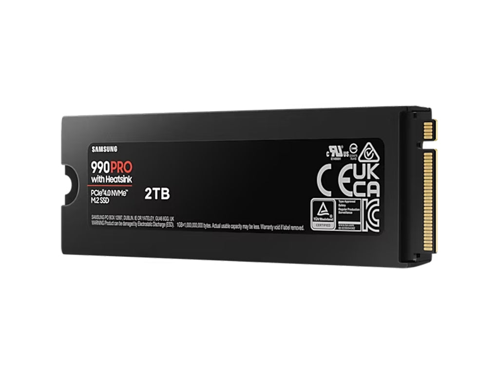 SSD 2TB M.2 80mm PCI-e 4.0 x4 NVMe, V-NAND, Samsung 990 PRO HeatSink (MZ-V9P2T0CW)