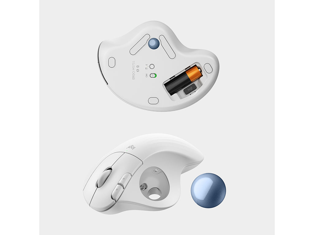 MIška Logitech M575 S Wireless Trackball, bela, Bluetooth