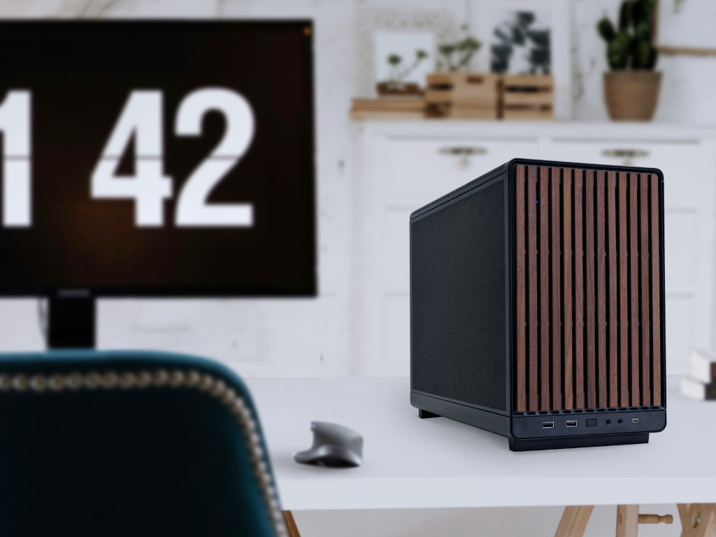 Računalniško ohišje Lian Li DAN Cases A3 Wood, Mesh, Micro-ATX, črno