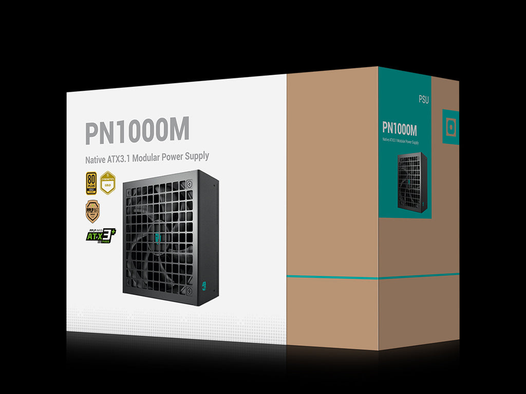 Napajalnik ATX Gamer Storm by DeepCool PN1000M, 1000W, Modularni, 12V-2×6, 80 PLUS Gold, črn