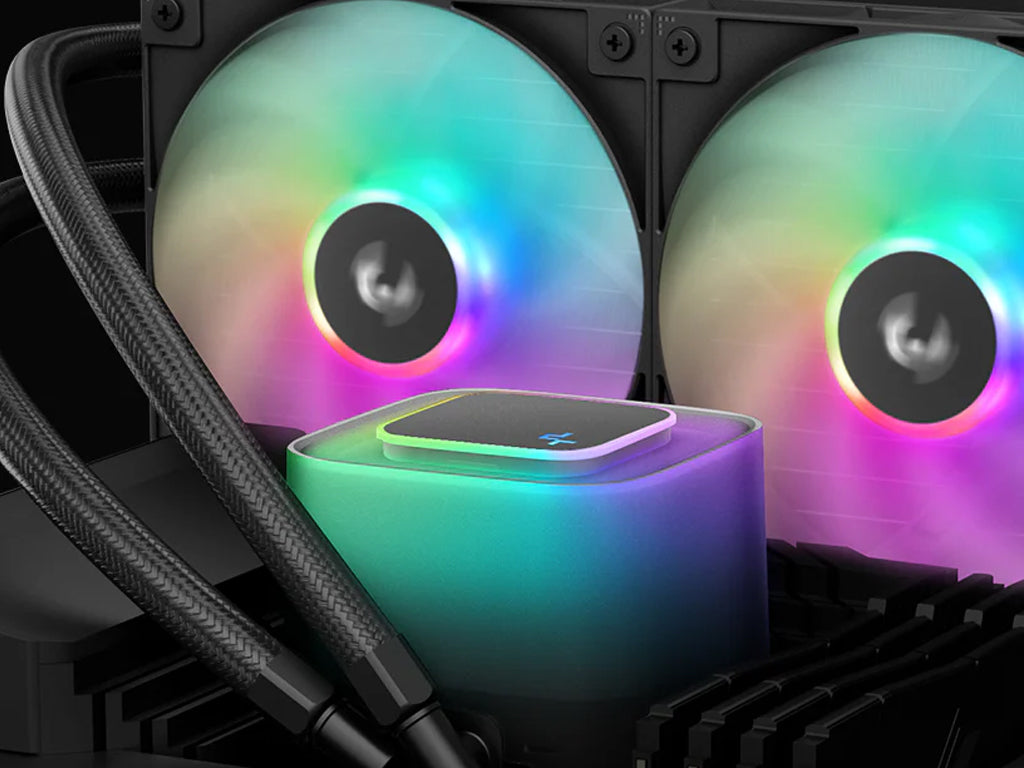 Komplet za tekočinsko hlajenje AIO Liquid Cooler DeepCool LE240 V2, 240mm, ARGB, črn