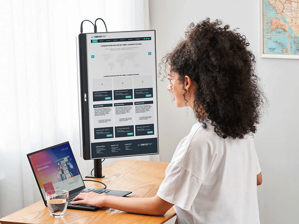 Prenosni monitor 23.8'' (60 cm) FullHD IPS, 75Hz, HDMI, USB-C, zvočniki, ASUS ZenScreen MB249C