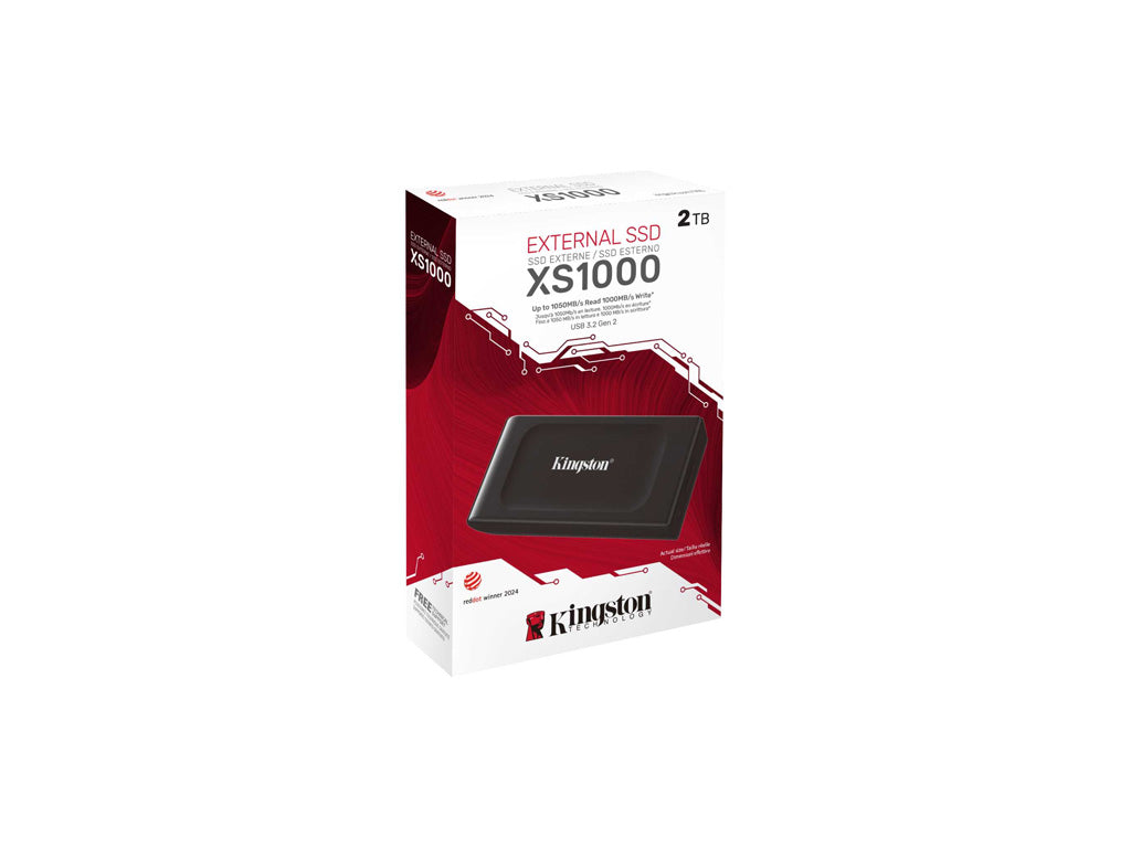 Zunanji SSD 2TB Type-C USB 3.2 Gen2 NVMe, Kingston XS1000, črn (SXS1000/2000G)
