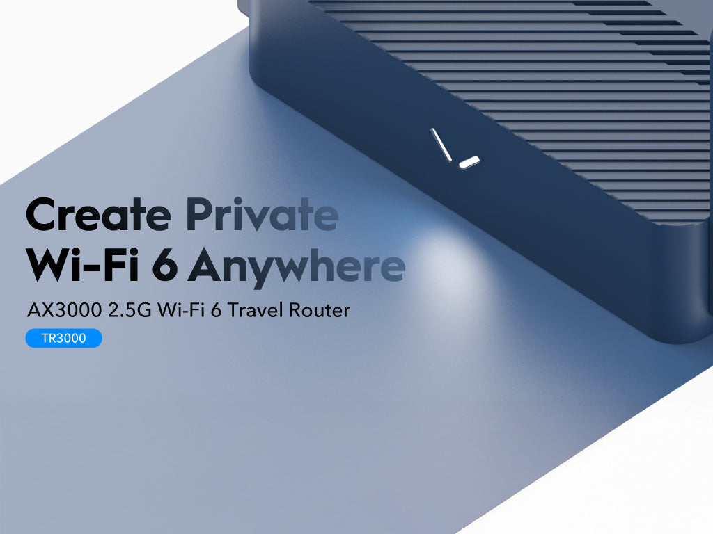Brezžični usmerjevalnik Router CUDY TR3000, AX3000, 2.5G, Wi-Fi 6, Mini, VPN, Mesh, USB-C
