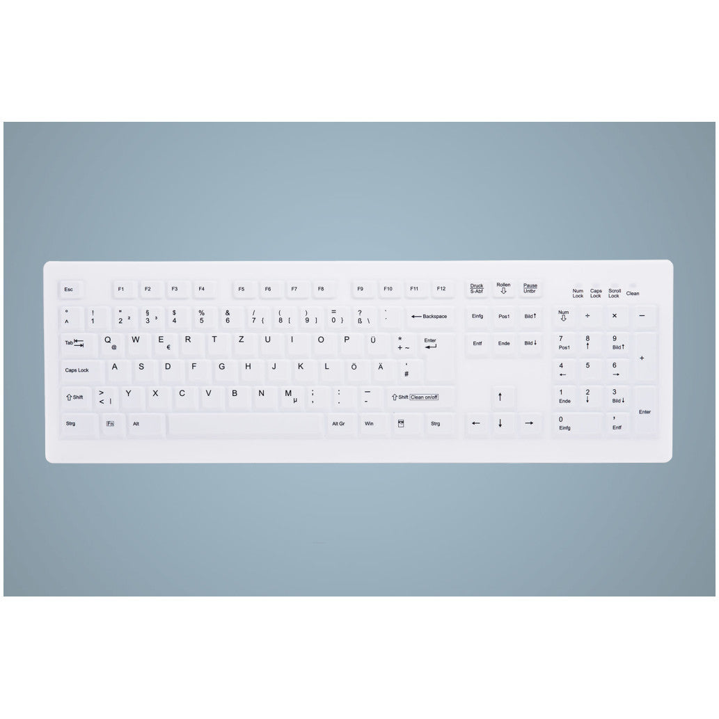 Tipkovnica brezžična Cherry AK-C8100 DE | bela (AK-C8100F-FUS-W/GE)
