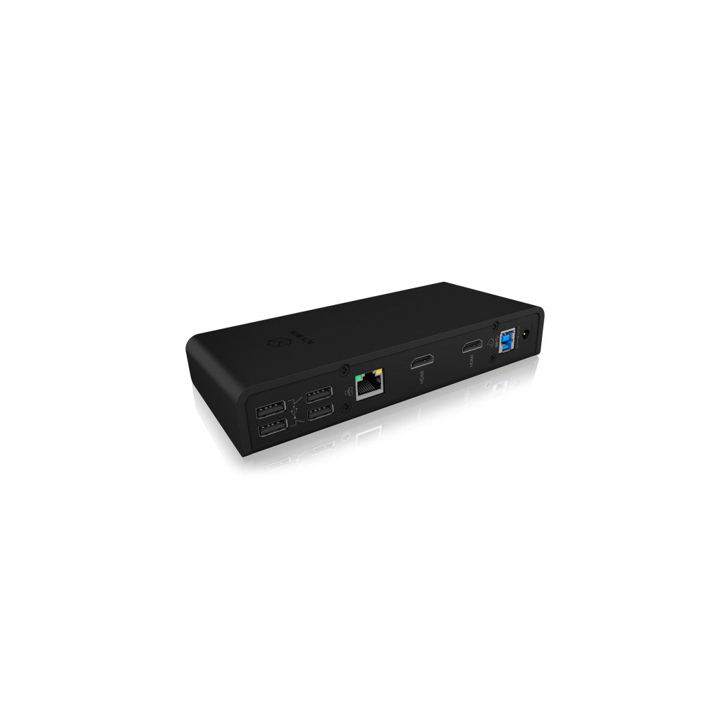 Priklopna postaja USB-C/A => 2x USB 3.0 tip A 4x USB 2.0 tip A 2x HDMI 1x RJ45 1x 3,5mm audio Icybox + napajlnik priložen (IB-DK2251AC)