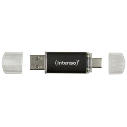 Spominski ključek 32GB USB 3.2/USB-C Intenso Twist Line 70MB/s - plastičen/s pokrovčkom/črn (3539490)