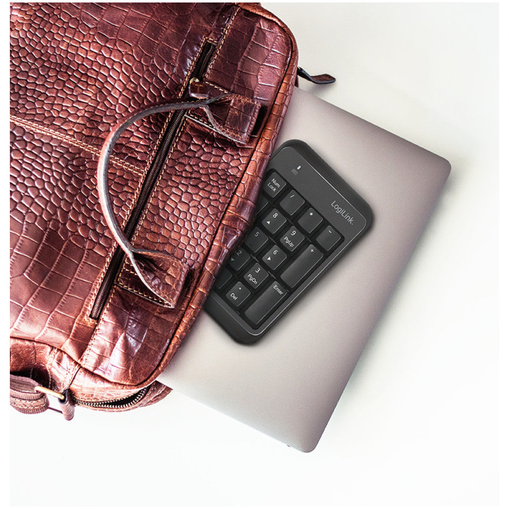 Tipkovnica LogiLink numerična, 17 gumbov brezžična Bluetooth V5.1 črna (ID0201)