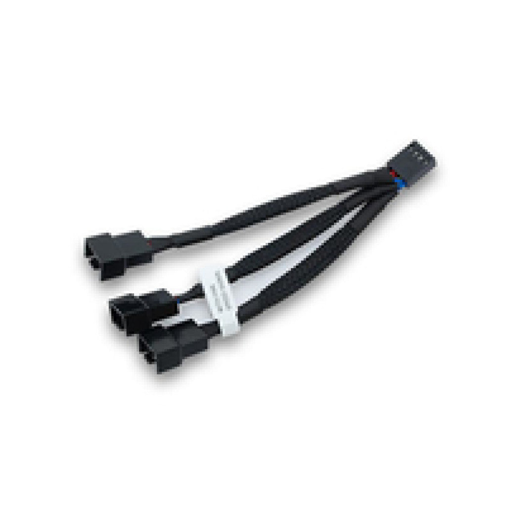 Splitter za ventilatorje EKWB 1x -> 3x4-pin , črna (10cm)