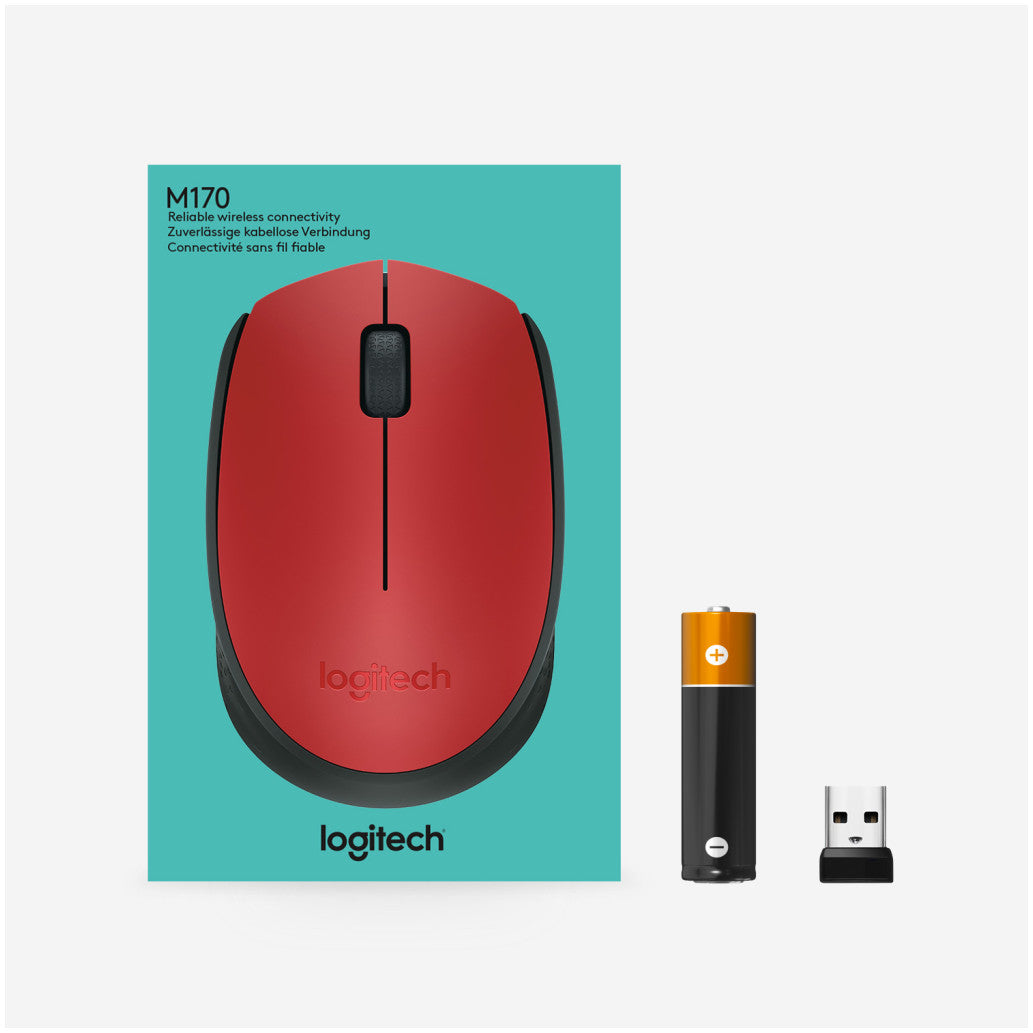 Miš Logitech brezžična optična M330 rdeča silent plus (910-004911)