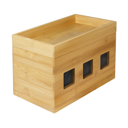 UREJENA PISARNA škatlica za kable 255x140x165mm iz bambusa Logilink (KAB0076) EOLS-P