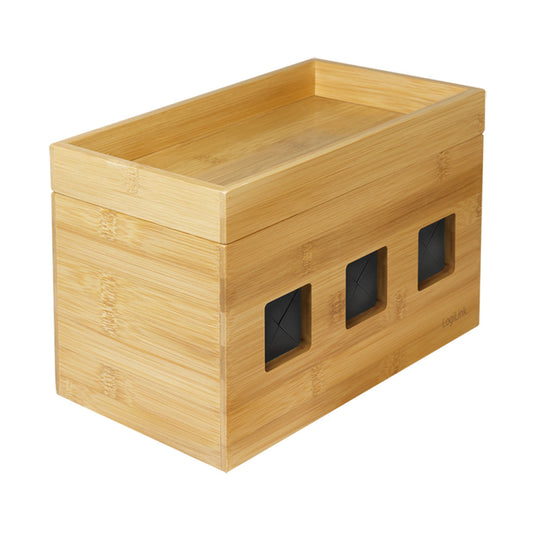 UREJENA PISARNA škatlica za kable 255x140x165mm iz bambusa Logilink (KAB0076) EOLS-P