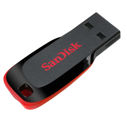 Spominski ključek 32GB USB 2.0 Sandisk Cruzer Blade 15MB/s - plastičen/brez pokrovčka/črn (SDCZ50-032G-B35)