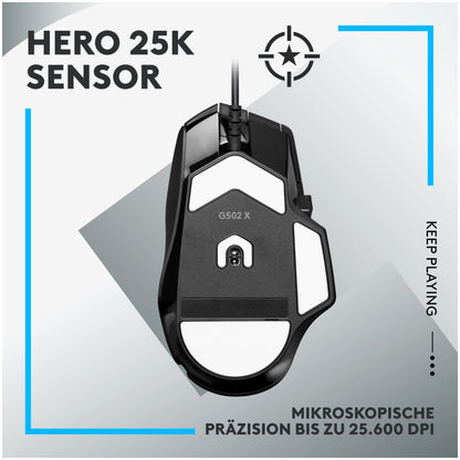 Gaming miška Žična Logitech G502 X , črna (910-006138)