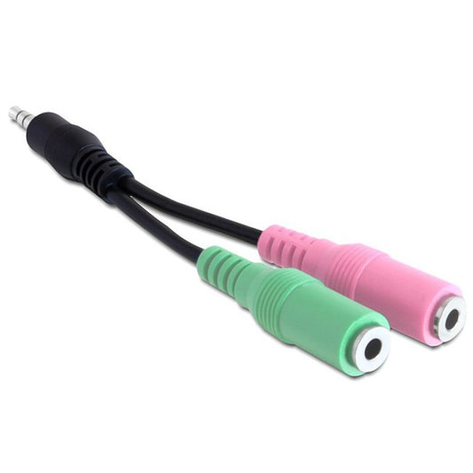 Adapter Audio 3,5mm M => 2 x 3,5mm Ž Delock 0,15m OMTP (65344)