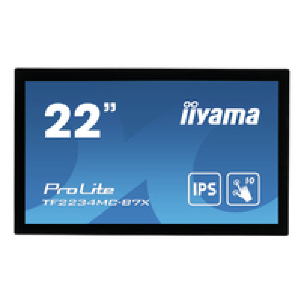 Monitor touch Iiyama 54,6 cm (21,5") TF2234MC-B7X 1920x1080 IPS 8ms VGA HDMI DisplayPort 1xUSB Touch  7H