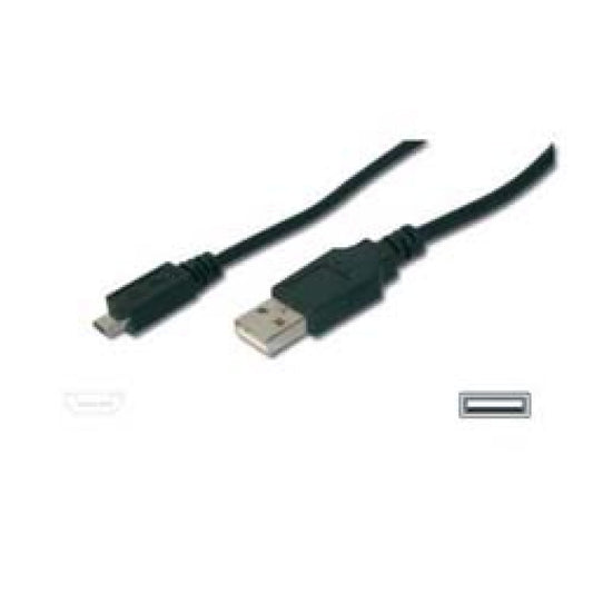 Kabel USB A => micro USB 1,80m (za mobitele) Digitus (AK-300110-030-S)