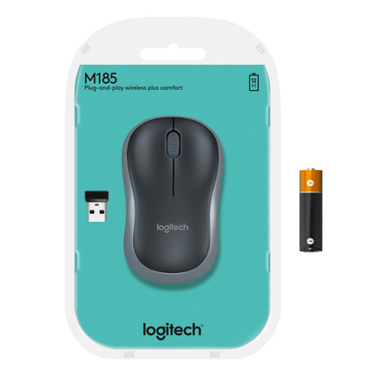 Miš Logitech brezžična M185 za notesnike modra nano (910-002236)