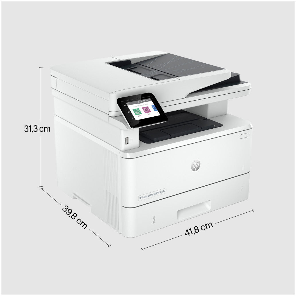 Tiskalnik multifunkcijski laserski ČB HP LaserJet Pro 4102dw A4 duplex tisk enostransko skeniranje USB LAN WiFi 40ppm (2Z622F#B19)