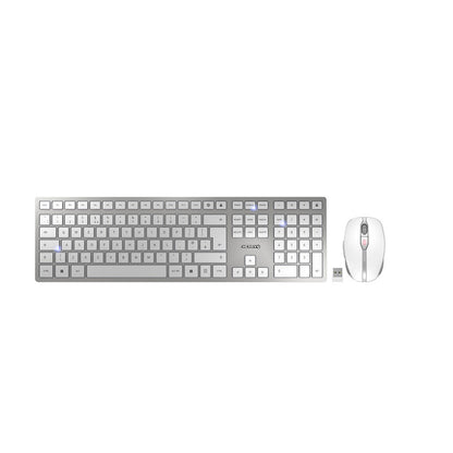 Tipkovnica in miš Cherry brezžična Bluetooth DW 9100 SLIM ENG bela SLO gravura (JD-9100GB-1)