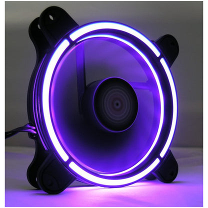 Ventilator LC Power LC-CF-RGB 120mm, črna RGB (2x ventilator, 1x RGB trak)