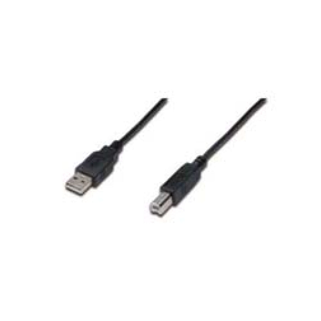 Kabel USB A => B 0,50m dvojno oklopljen transparent Digitus (AK-300105-005-S)