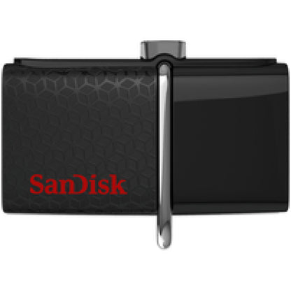 Spominski ključek 256GB USB 3.2/USB-C Sandisk Ultra Dual 150MB/s plastičen izvlečni srebrno-črn (SDDDC2-256G-G46)