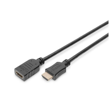 Kabel HDMI(m)=>HDMI(ž) v1.4 2,00m podaljšek pozlačeni kontakti črn Digitus (AK-330201-020-S)