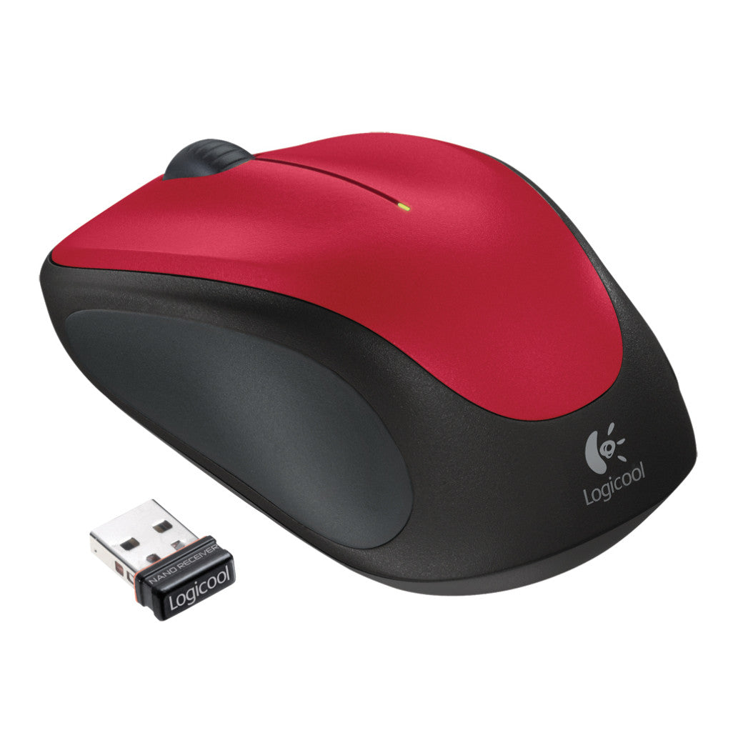 Miš  Logitech NoteBook Brezžična M235 optična nano rdeča (910-002496)