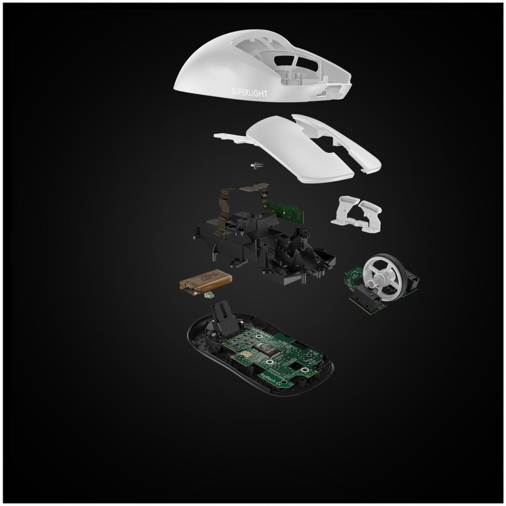 Gaming miška brezžična Logitech G PRO X Superlight, bela bel (910-005942)