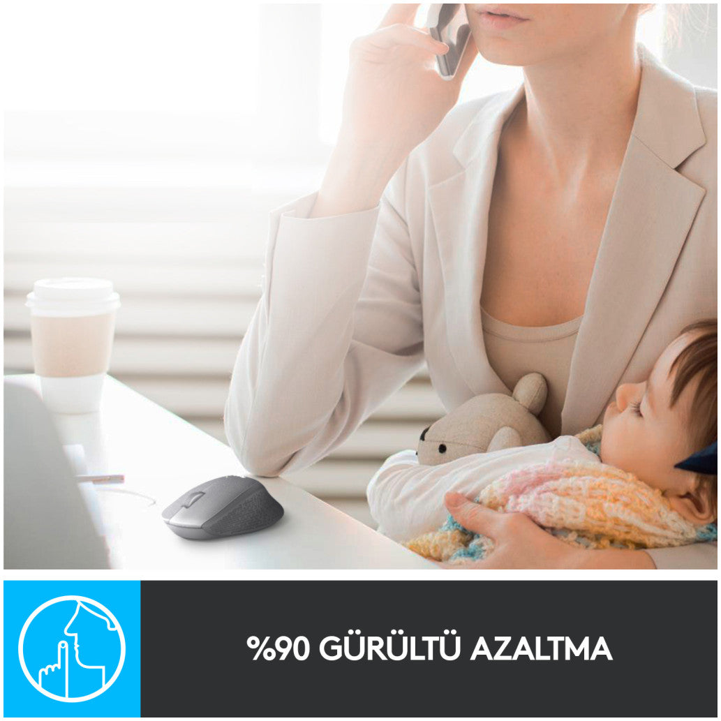 Miš Logitech brezžična optična M330 rdeča silent plus (910-004911)